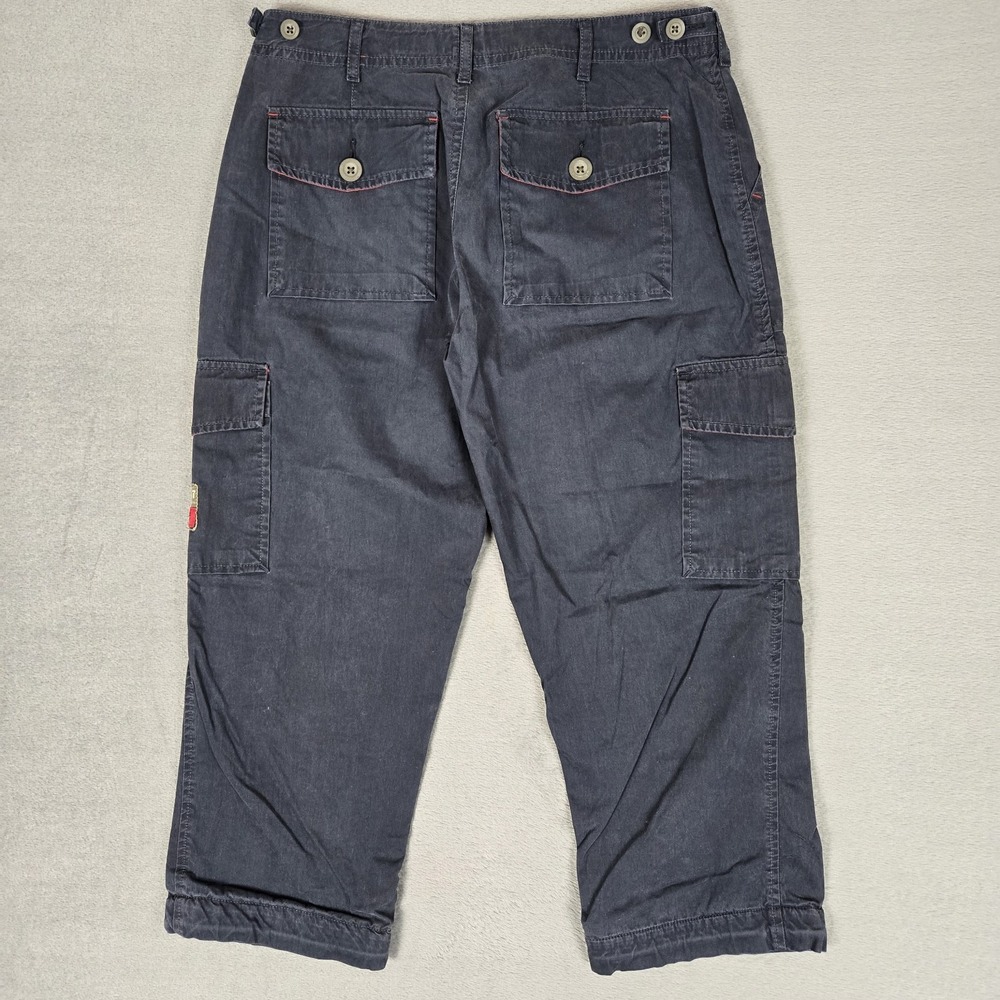 Vtg Abercrombie Fitch Cargo Shorts Youth 16 Navy Cargo Utility Paratroop *READ - Picture 2 of 10